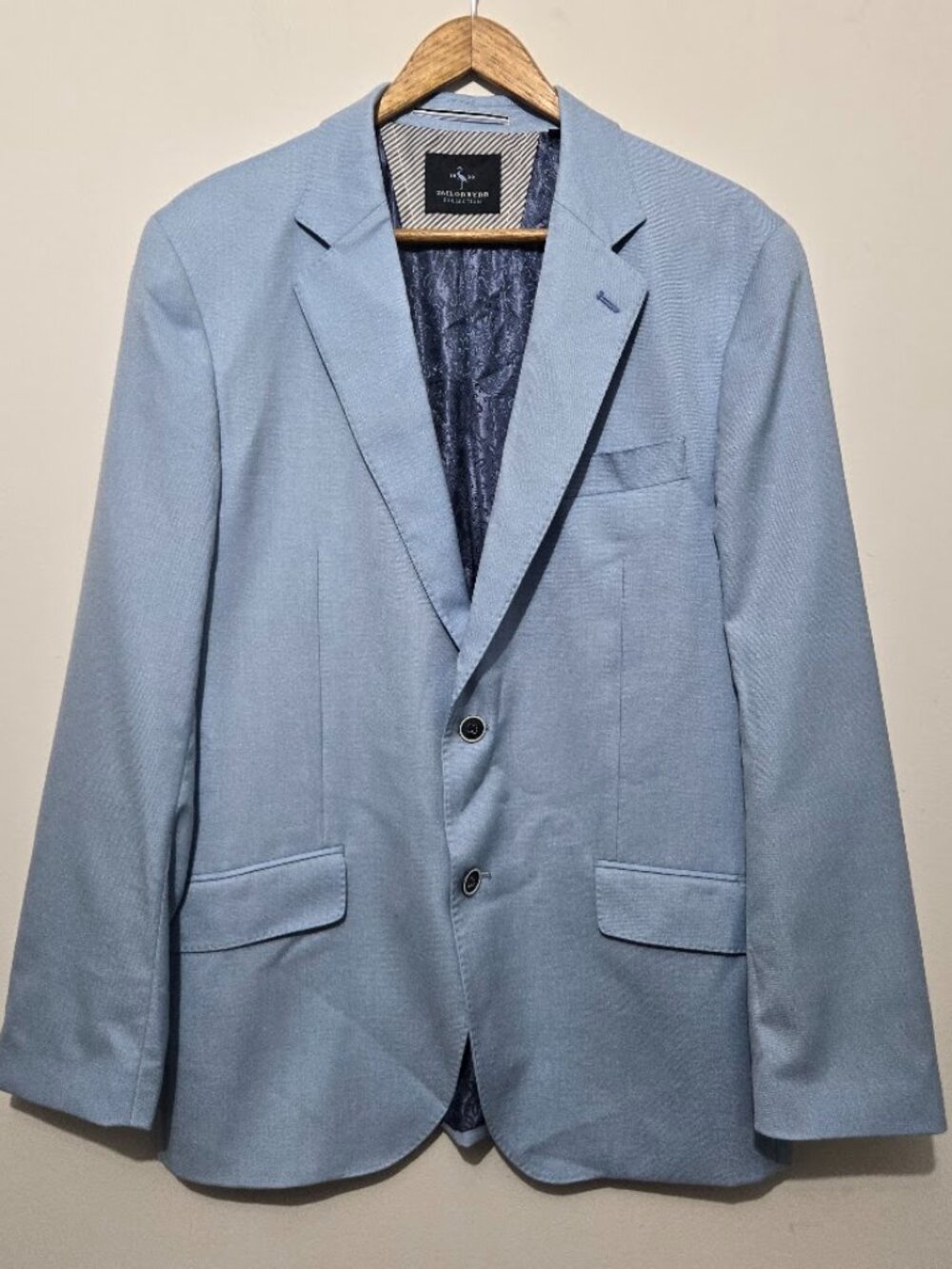 Tailorbyrd Collection Mens Blue Two Button Blazer Sport Coat Sz 40R Preppy Event